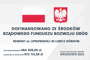Tablica informująca o dofinansowaniu