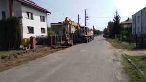 Korytowanie pobocza pod chodnik